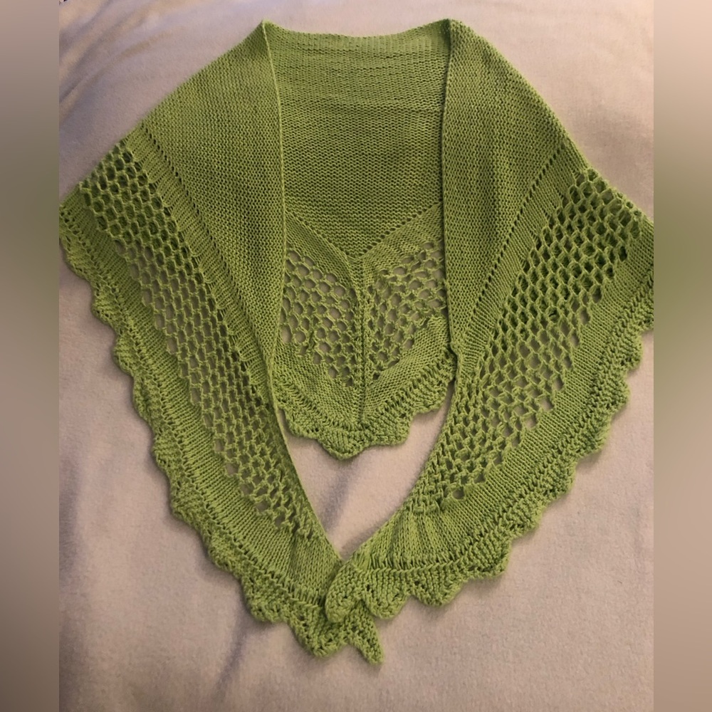 Hand Knit Scarf approximately 70” x 23”. Versatile stylings. Artisan knit, NWOT